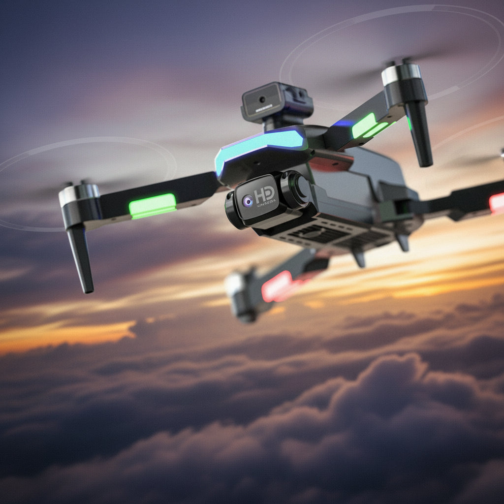 Must-Have 4K HD FPV Foldable Drone with Brushless Motor, Altitude Hold, Headless Mode & 2 Batteries — Perfect Gift for Adults and Kids