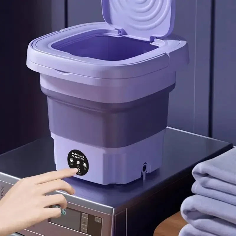 8L Portable Foldable Washing Machine with Spin Dryer – Compact Laundry Solution for Apartments, Travel & Delicates