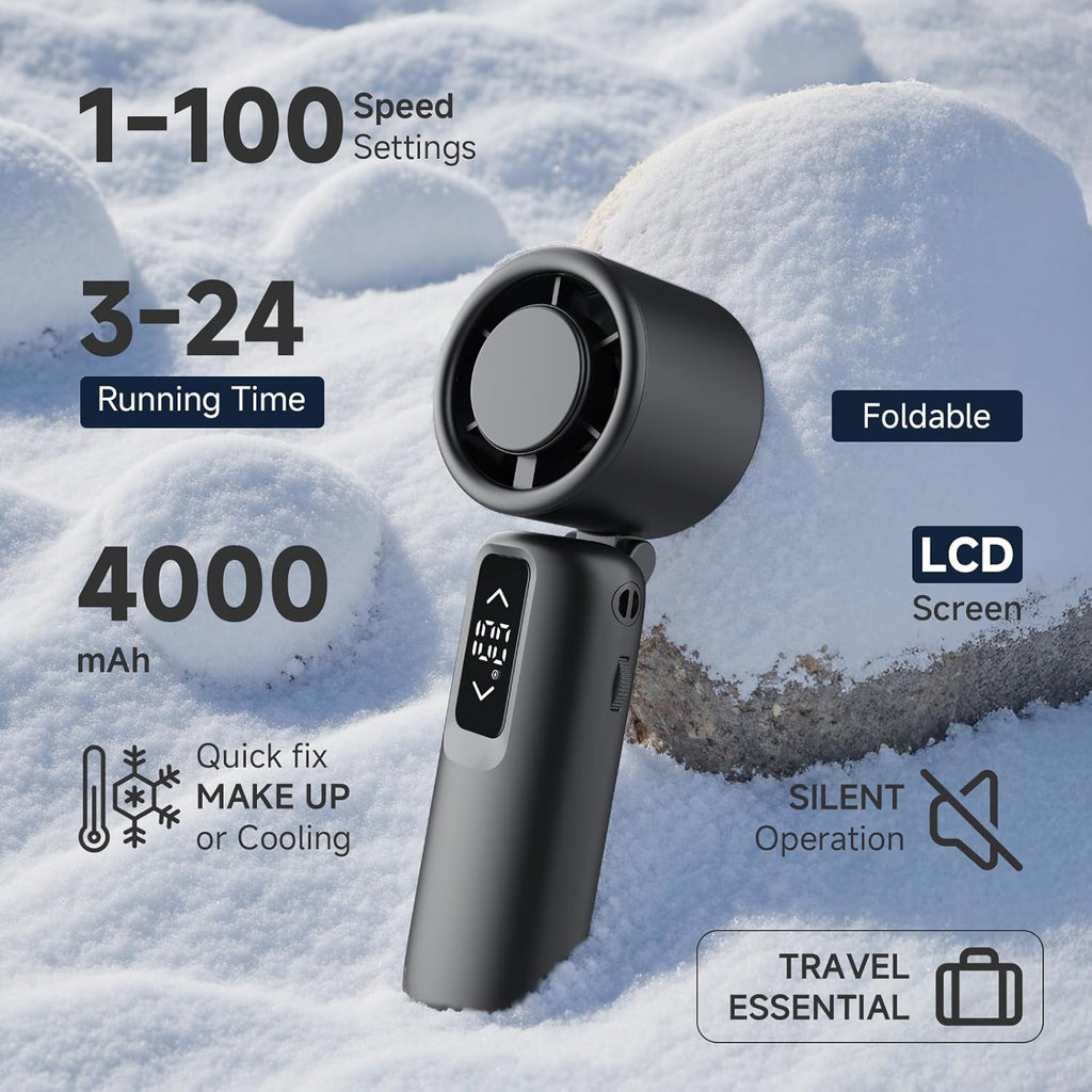 Stay Cool All Summer — 23-Hour Portable Fan with Customizable Wind Power for Indoor & Outdoor