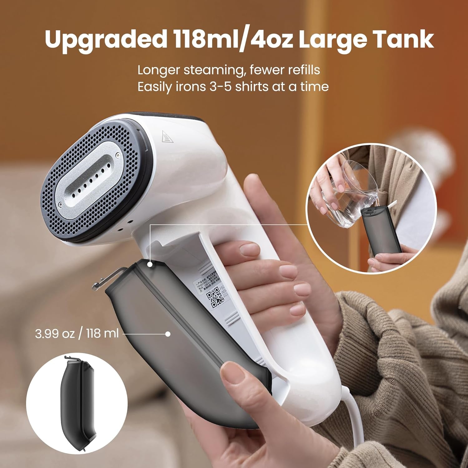 Magic 1 Handheld Vacuum Garment Steamer – Professional 2300Pa Suction Fabric-Grip & Airiron Tech for Crisp, One-Handed Ironing (110V)