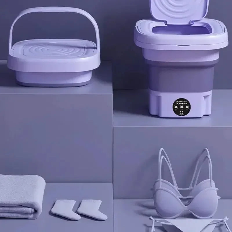 8L Portable Foldable Washing Machine with Spin Dryer – Compact Laundry Solution for Apartments, Travel & Delicates