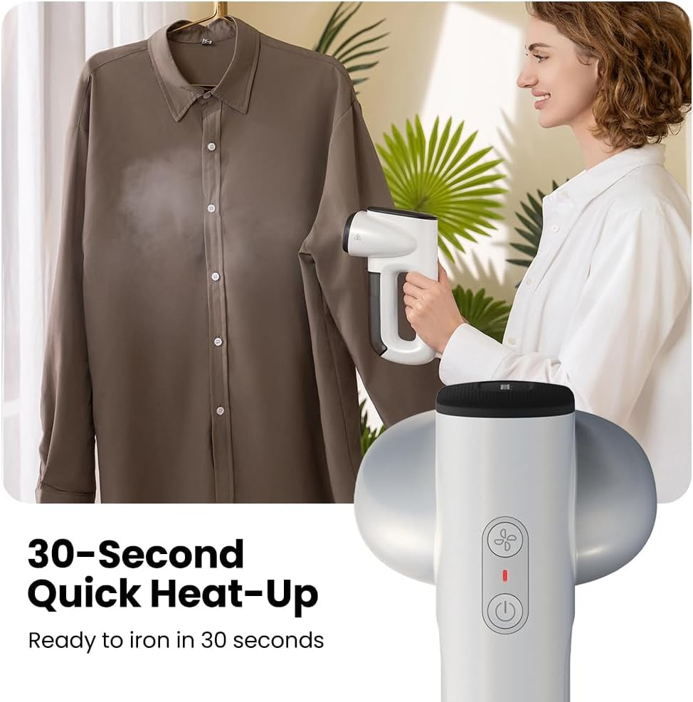 Magic 1 Handheld Vacuum Garment Steamer – Professional 2300Pa Suction Fabric-Grip & Airiron Tech for Crisp, One-Handed Ironing (110V)
