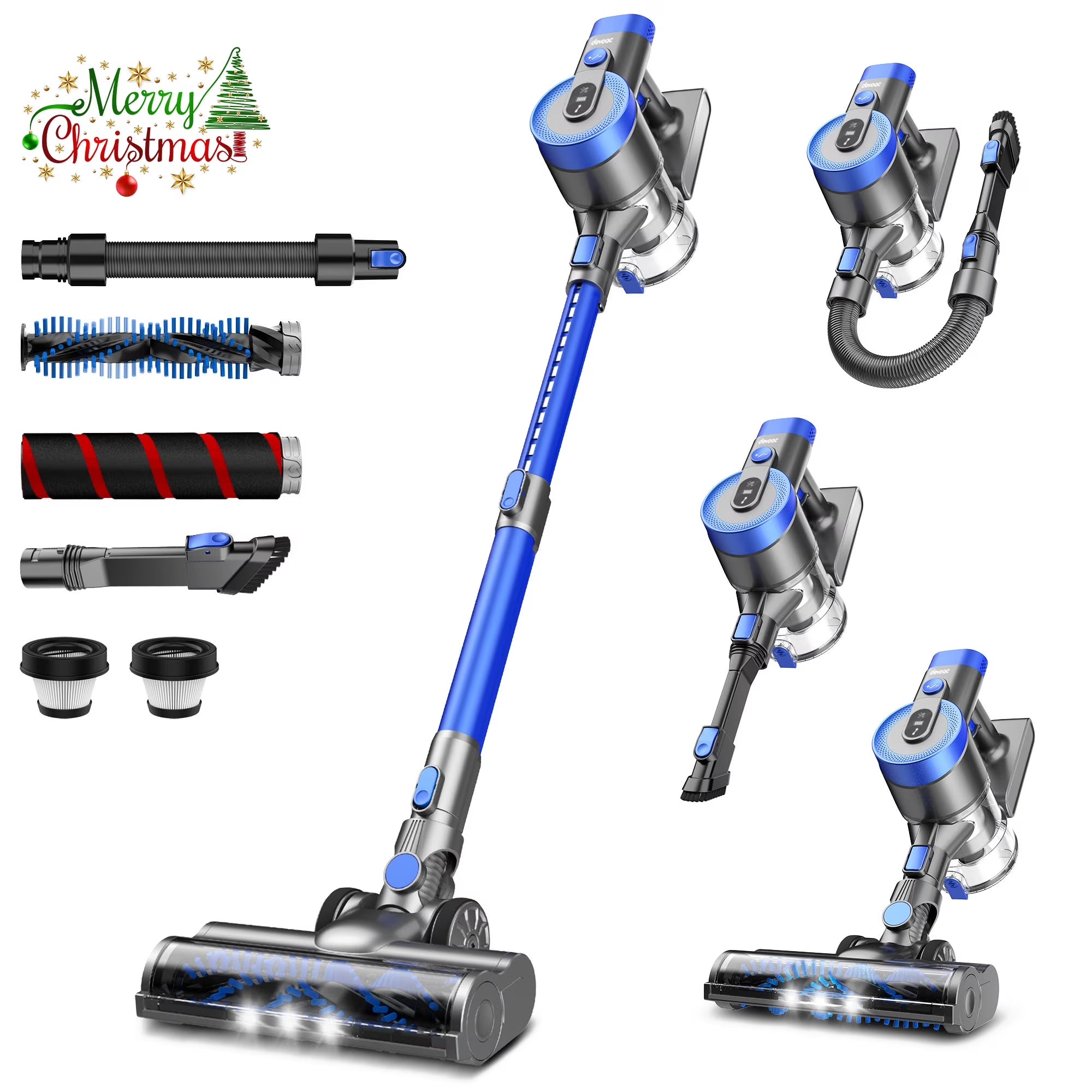 Devoac Cordless Vacuum Cleaner — Powerful 6-in-1 Cleaning Without the Premium Price | 27KPa Suction, 60-Min Runtime & Lightweight Design for Pet Hair, Carpet & Floors