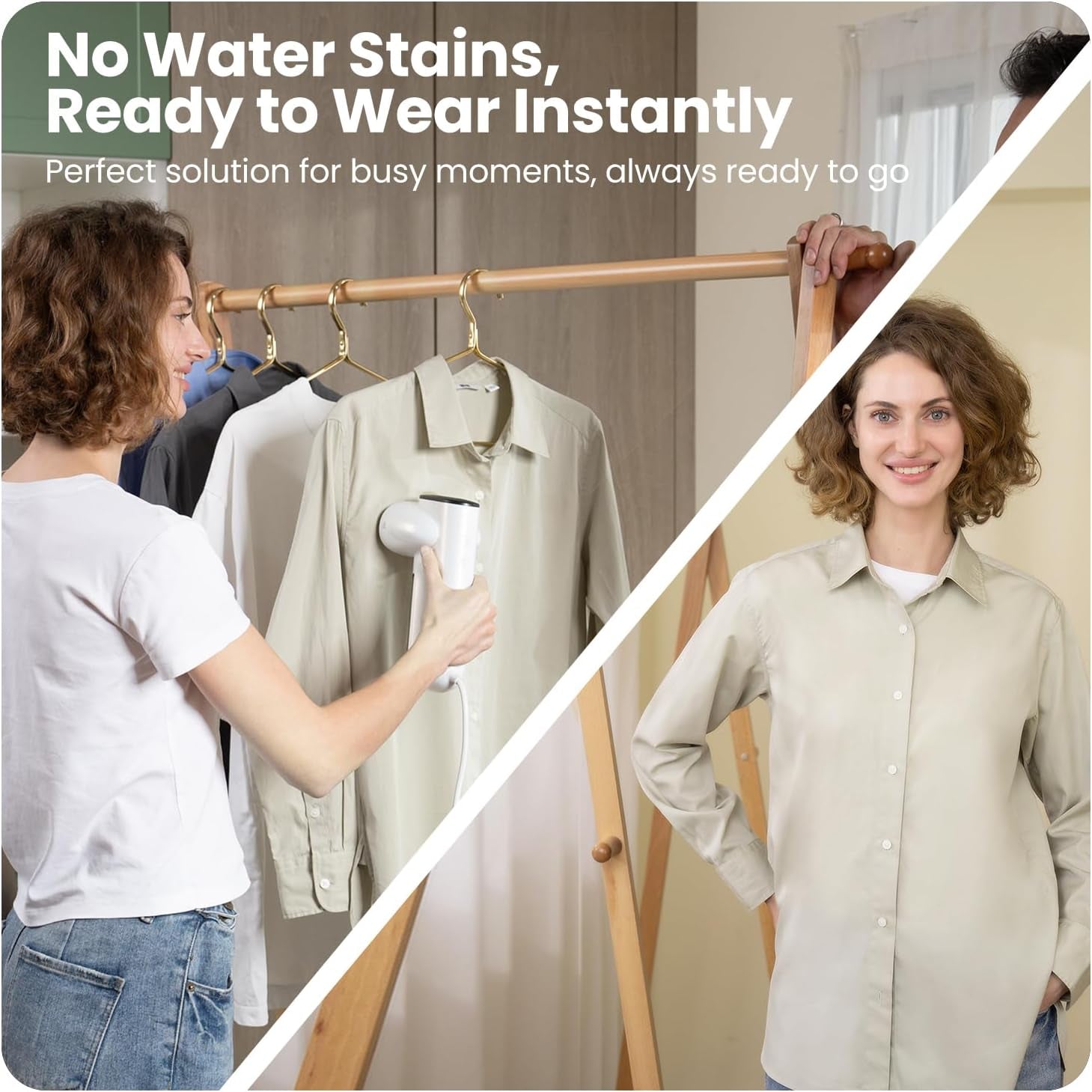 Magic 1 Handheld Vacuum Garment Steamer – Professional 2300Pa Suction Fabric-Grip & Airiron Tech for Crisp, One-Handed Ironing (110V)
